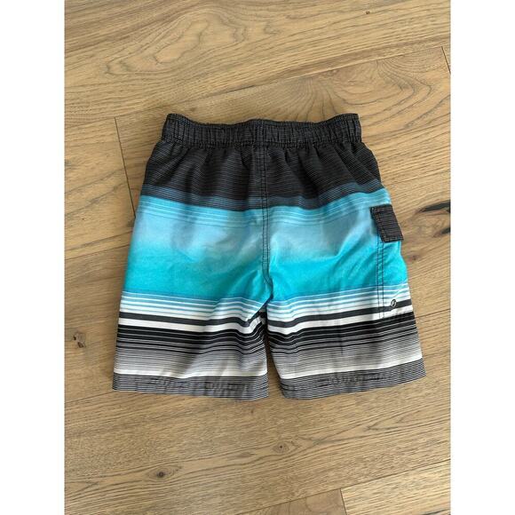 Zero Exposure Boys Blue and Black Lined Drawstring Swim Shorts Size 6 - Picture 9 of 9